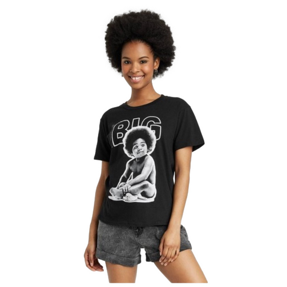 Women's Biggie XSmalls Short Sleeve Graphic T-Shirt - Black - Picture 1 of 6